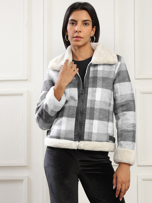 Globus Full Sleeve Checkered Women Jacket