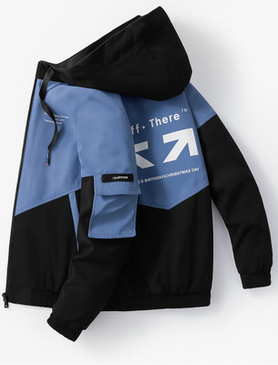 AZYHUB Full Sleeve Colorblock Men Jacket