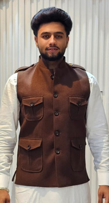 NEW CHIRAG WORLD Sleeveless Solid Men Jacket