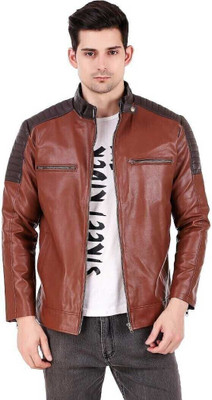 Leather Retail Full Sleeve Solid Men Jacket
