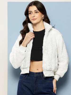 Sangria Full Sleeve Self Design Women Jacket