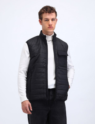FLYING MACHINE Sleeveless Solid Men Jacket