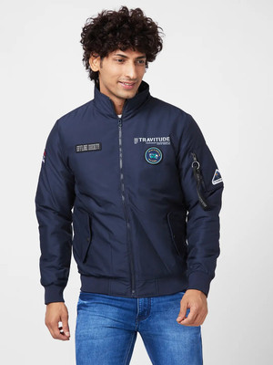 Spykar Full Sleeve Solid, Printed Men Jacket