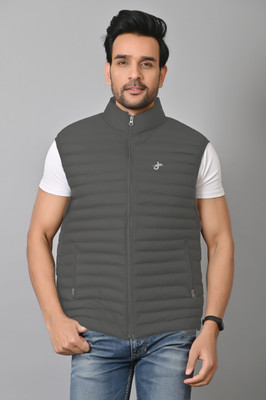 JAGURO Sleeveless Solid Men Jacket