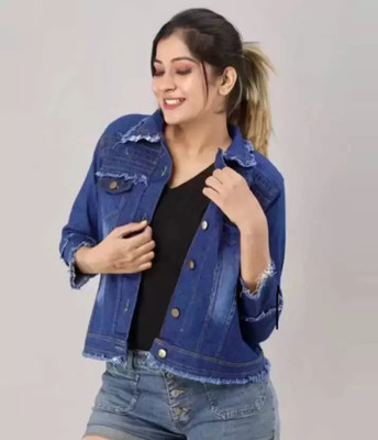 Laksh Full Sleeve Solid Women Denim Jacket