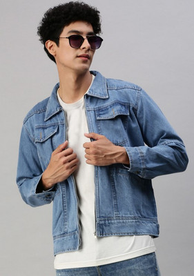 VOGATI Full Sleeve Washed Men Denim Jacket