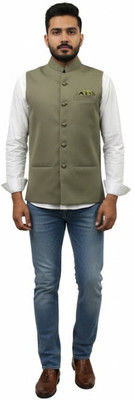 MEWSALES Sleeveless Solid Men Jacket