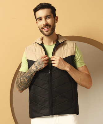Christy World Sleeveless Colorblock Men Jacket