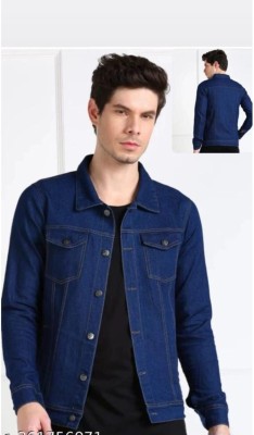 SHREE SHYAM FEBRIC Full Sleeve Solid Men Denim Jacket