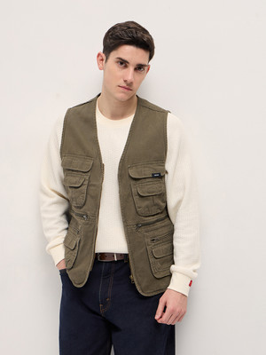 THE BEAR HOUSE Sleeveless Solid Men Jacket