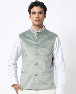 RARE RABBIT Sleeveless Woven Design Men Jacket