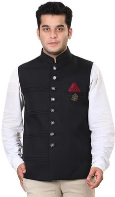 Vriaane Sleeveless Solid Men Jacket
