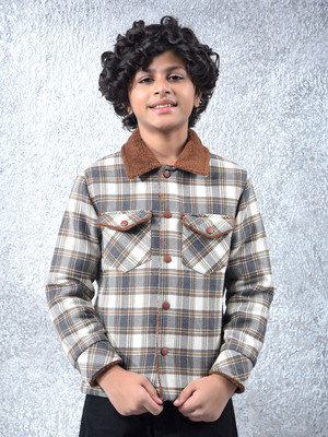 CRIMSOUNE CLUB Full Sleeve Checkered Boys Jacket