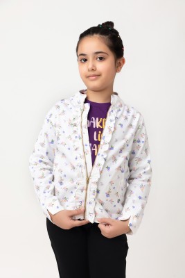 Purple United Kids Full Sleeve Printed Girls Jacket