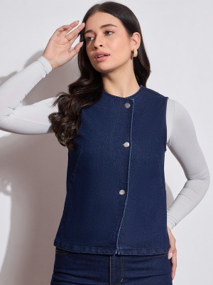 DRAPE AND DAZZLE Sleeveless Solid Women Jacket