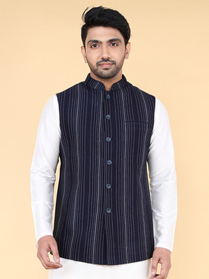 Zois Sleeveless Striped Men Jacket