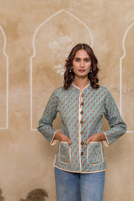 Navyas Fashion Full Sleeve Floral Print Women Jacket