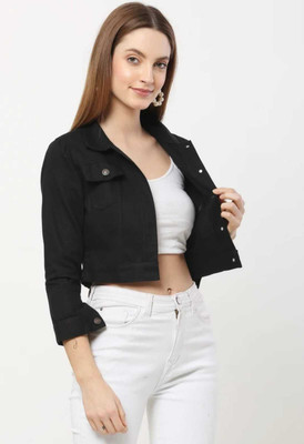 ahloxia 3/4th Sleeve Solid Women Denim Jacket
