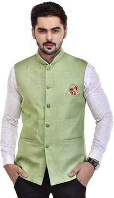 HouseOfCommon Sleeveless Solid Men Jacket