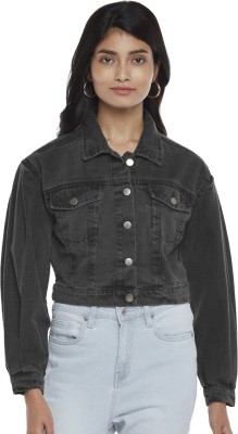 Honey By Pantaloons Full Sleeve Solid Women Denim Jacket