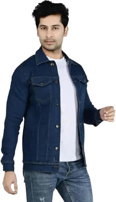 Perry Collection Full Sleeve Solid Men Denim Jacket
