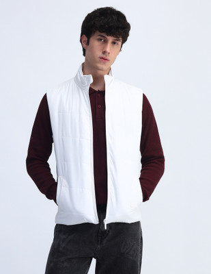 FLYING MACHINE Sleeveless Solid Men Jacket