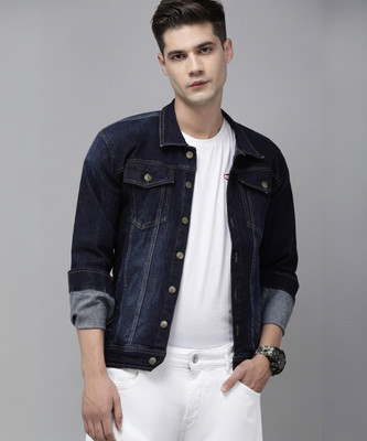VOXATI Full Sleeve Self Design Men Denim Jacket