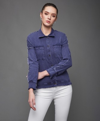 Miss Chase Full Sleeve Solid Women Denim Jacket