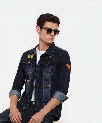 VOXATI Full Sleeve Dyed/Ombre Men Denim Jacket