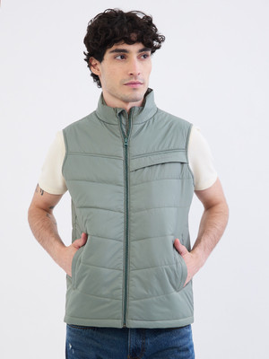 Spykar Sleeveless Solid Men Jacket