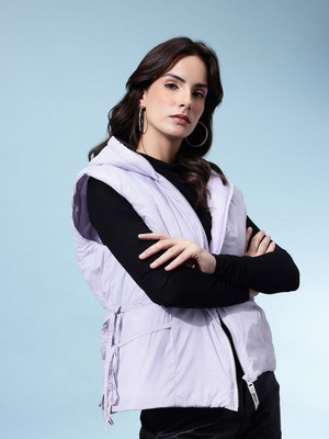 Glitchez Sleeveless Solid Women Jacket