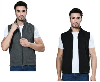 KAVYA Sleeveless Solid Men Jacket