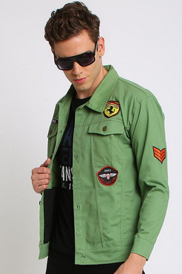 VOGATI Full Sleeve Washed Men Denim Jacket