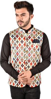 Svatantra Sleeveless Printed Men Jacket