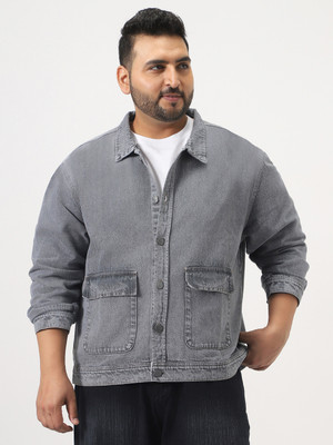 Urbano Plus Full Sleeve Solid Men Denim Jacket
