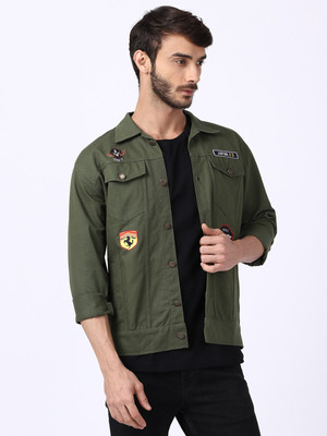 VOXATI Full Sleeve Solid Men Denim Jacket