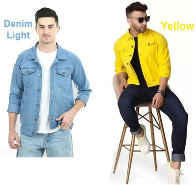 Zooni Collection Full Sleeve Solid Men Denim Jacket
