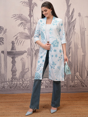 Vishudh 3/4th Sleeve Printed Women Jacket