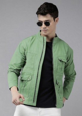 VOGATI Full Sleeve Solid Men Denim Jacket