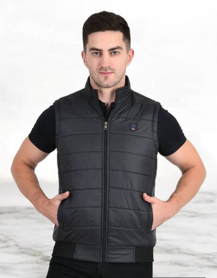 saqlaini traders Half Sleeve Solid Men Jacket