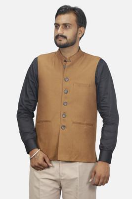 gargian master cut Sleeveless Solid Men Jacket
