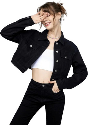 Achyutaya Fashion Full Sleeve Solid Women Denim Jacket