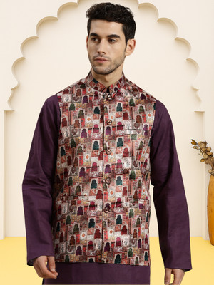 Jompers Sleeveless Floral Print Men Jacket