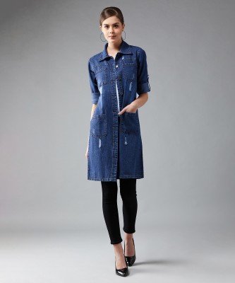 DOLCE CRUDO Full Sleeve Solid Women Denim Jacket