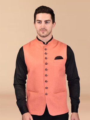 Divastri Sleeveless Solid Men Jacket