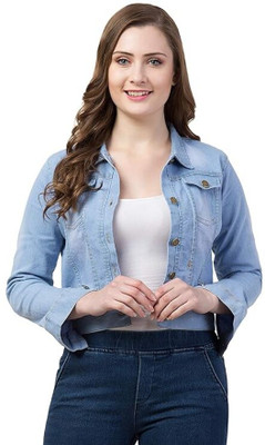 rida creation Full Sleeve Washed Women Denim Jacket