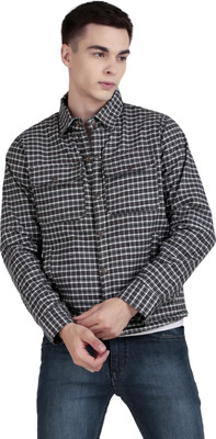 Leather Retail Full Sleeve Checkered Men Jacket