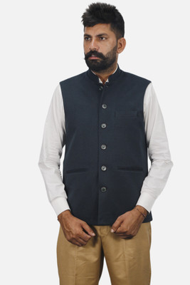 gargian master cut Sleeveless Solid Men Jacket