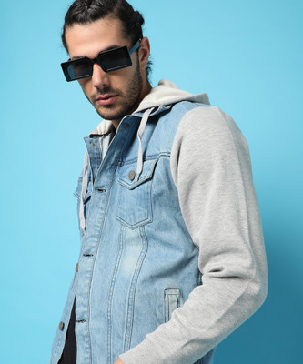 CAMPUS SUTRA Full Sleeve Solid Men Denim Jacket