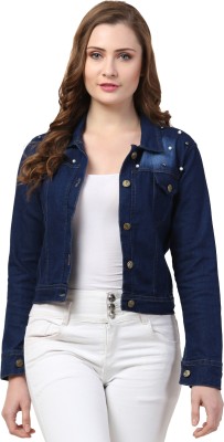 FUNDAY FASHION 3/4th Sleeve Washed Women Denim Jacket